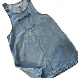 Glamorous Curve Dress Womens Plus Sz 18 Denim Apron Jumper Blue Y2K Grunge